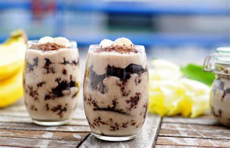Variationen: Nicecream, Schoko-Bananen, Schichtdessert