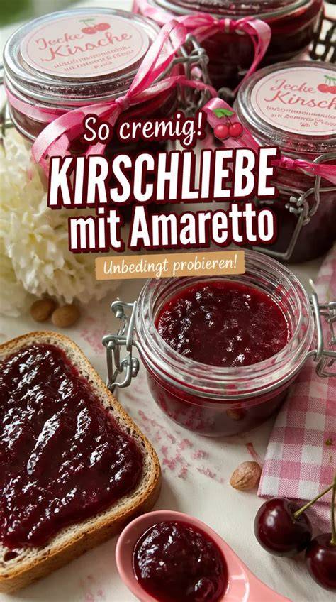 Variationen: Vanille, Schokolade und Amaretto in Kirschmarmelade