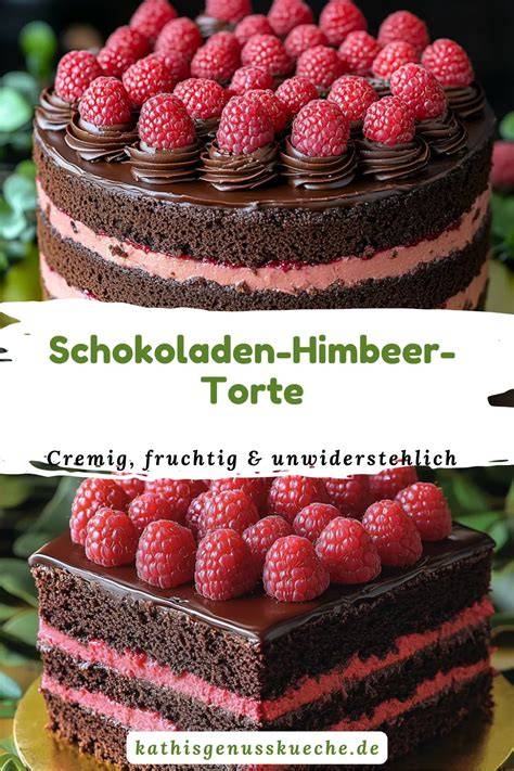 Variationen von Himbeer-Schokoladen-Torten und Dekorationen