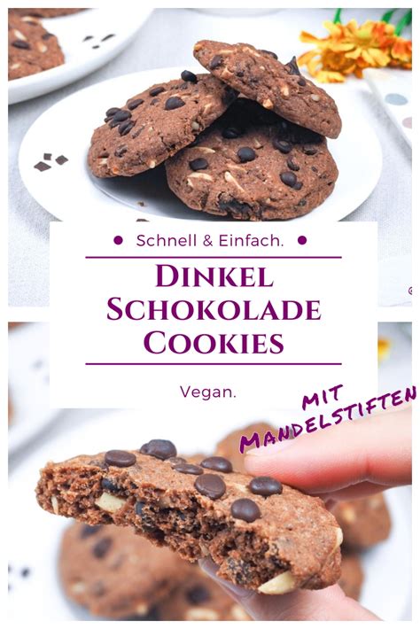 Vegane Dinkel-Schoko-Cookies