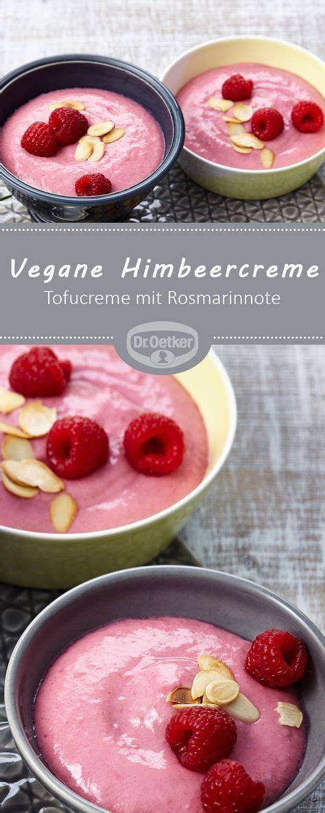 Vegane Himbeercreme mit Rosmarin