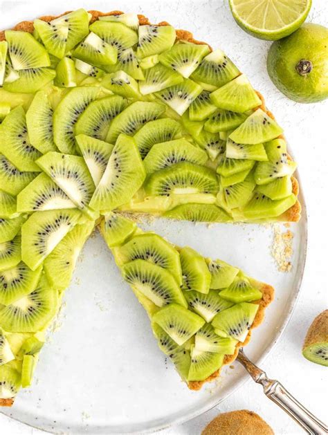 Vegane Kiwi Kuchen Scheiben