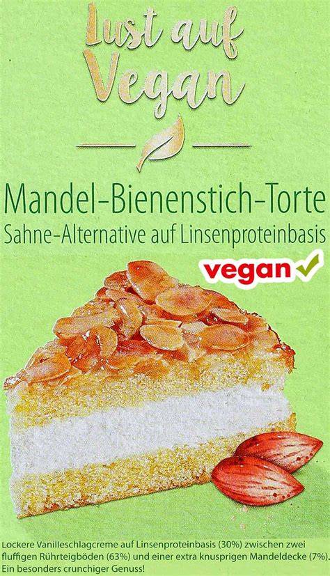 Vegane Mandel-Bienenstich-Torte Ansicht