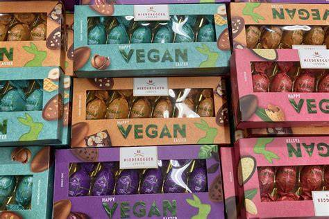 Vegane Marzipanprodukte von Niederegger mit veganem Label