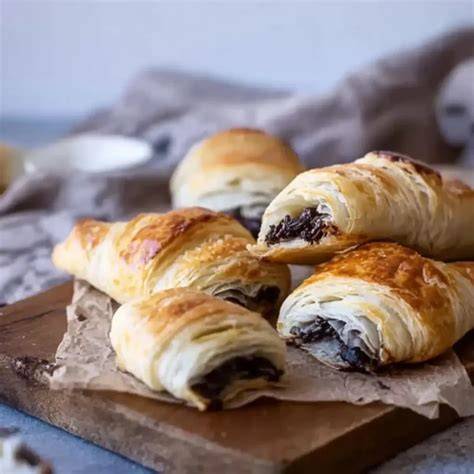 Vegane Nutella Croissants - einfache Zutaten, Backschritte