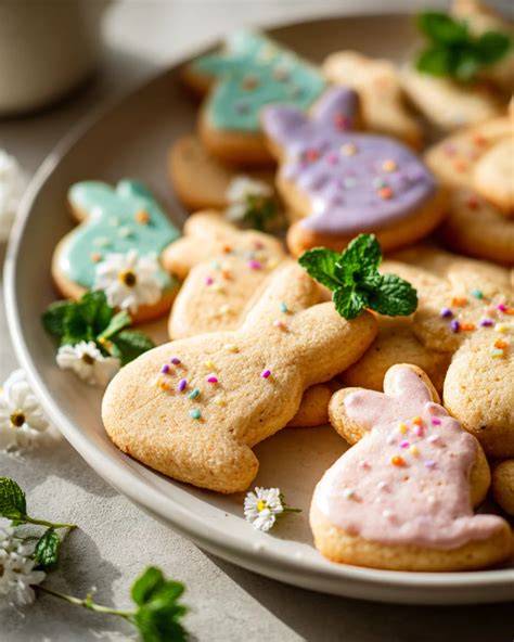 Vegane Osterkekse in Osternest-Form