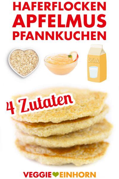 Vegane Pfannkuchen mit Apfelmus