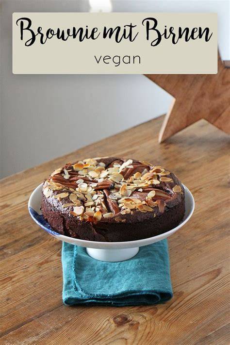 Vegane Schoko-Bohnen-Creme mit Birnen und Minze