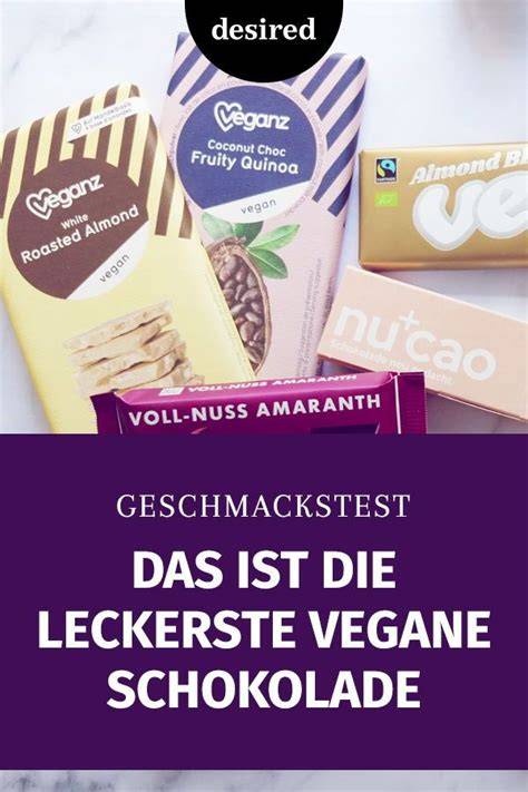 Vegane Schokolade im Supermarktregal mit veganen Siegeln