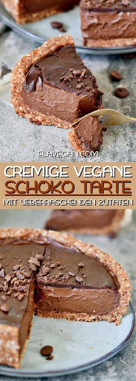 Vegane Schokoladen-Tarte in edler Präsentation