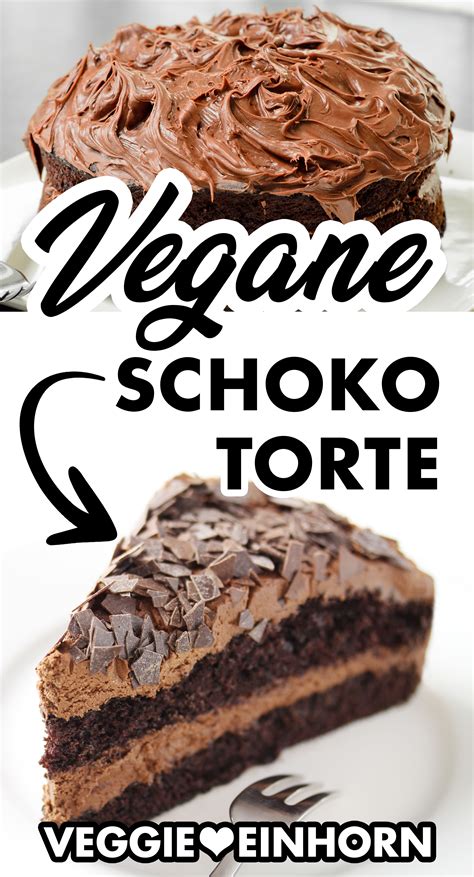 Vegane Schokotorte mit Ganache und Kakao-Dekor