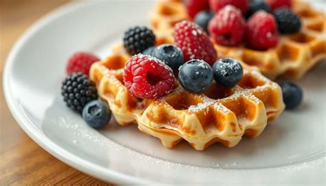 Vegane Waffel mit Beeren