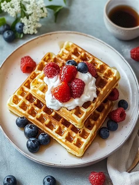 Vegane Waffeln mit Ahornsirup
