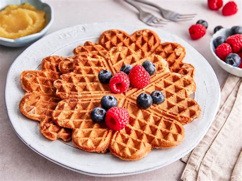 Vegane Waffeln und Getränkeauswahl