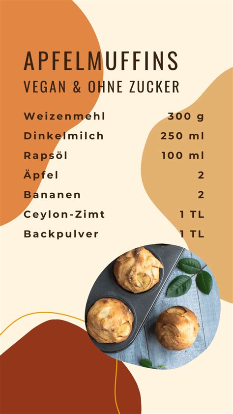 Vegane Zutaten für Apfelwölkchen ohne Zucker