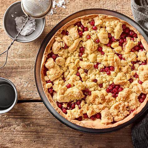 Vegane Zutaten für Johannisbeer-Streuselkuchen