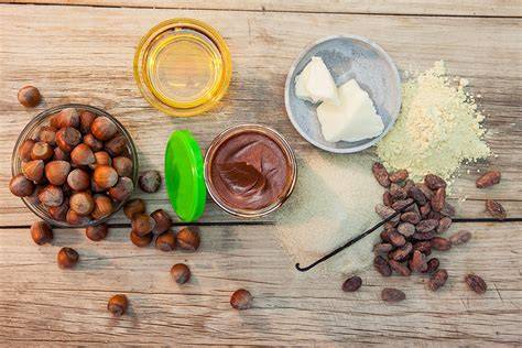 Vegane und fructosefreie Zutaten für Nuss-Nougat-Creme