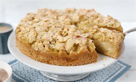 Veganer Apfelkuchen mit Mandel-Knusperhaube