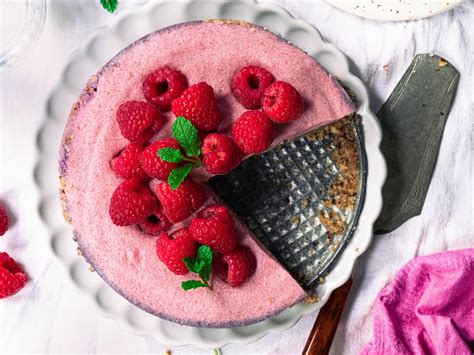 Veganer Himbeerkuchen ohne Backen