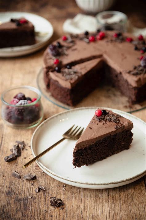 Veganer Schokokuchen mit Tofuschokoladencreme