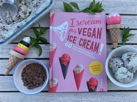 Veganes Eis in verschiedenen Farben