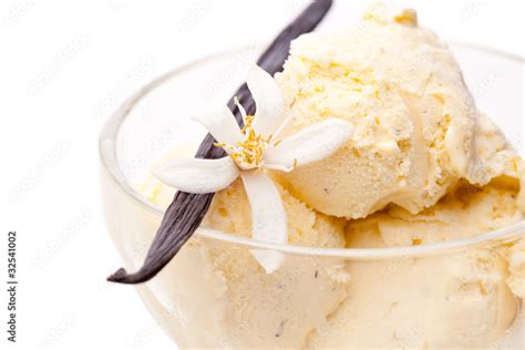 Veganes Vanille-Eis im Becher mit Vanilleschote