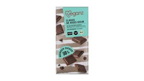 Veganz Haselnuss Schokolade Tafel und Verpackung