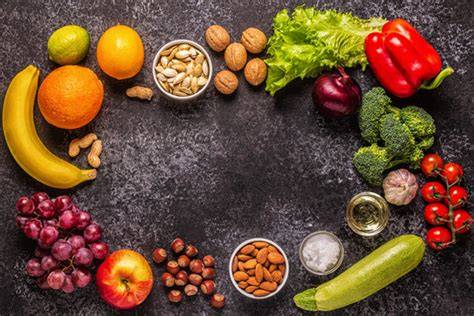 Vegetarische Ernährung - Milchprodukte und Mandeln