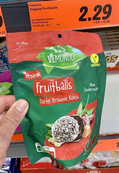 Vemondo Fruitballs und Karamellkekse