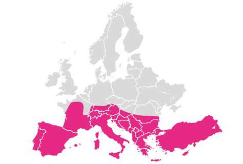 Verbreitungskarte Fingerhut in Europa