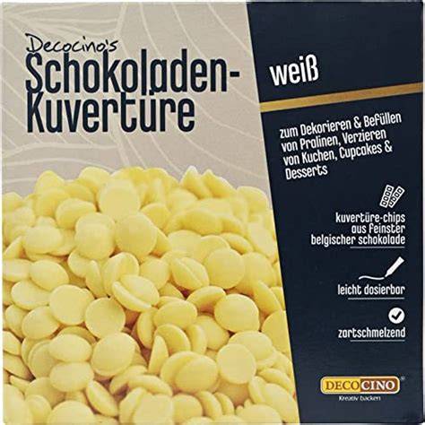 Vergleich: Kuvertüre, Milchschokolade, backfeste Schokolade