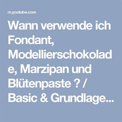 Vergleich: Modellierschokolade, Fondant, Blütenpaste (Infografik)