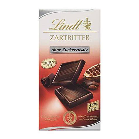 Vergleich: Zucker in Standard-Schokolade, Bitterschokolade und zuckerfreien Produkten