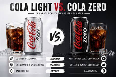 Vergleich: Zuckerhaltige Cola vs. Cola Zero und Cola Light