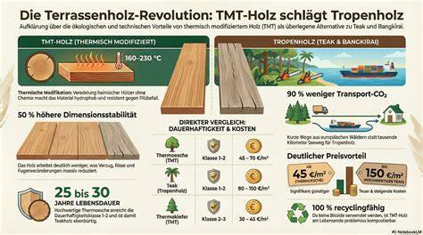 Vergleich Balkeneiche vs Tropenholz Infografik