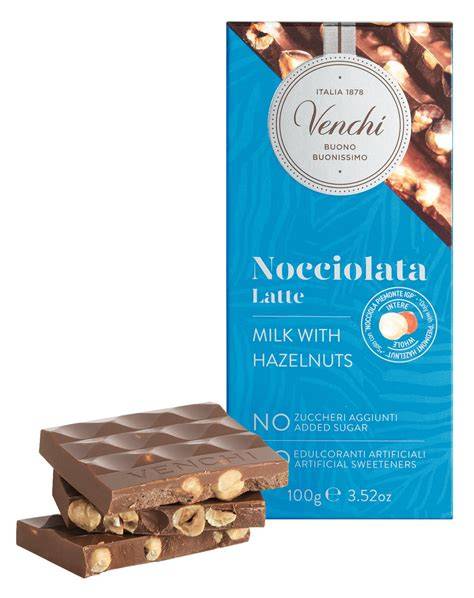 Vergleich Inhaltsstoffe Venchi Schokolade mit und ohne Zucker