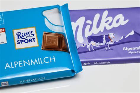 Vergleich Milka und Ritter Sport: Grammatur und Preise