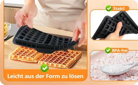 Vergleich Waffeleisen und Silikonform