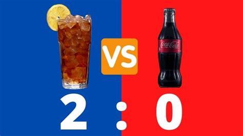 Vergleich Zucker in Eistee vs. Cola je 100ml