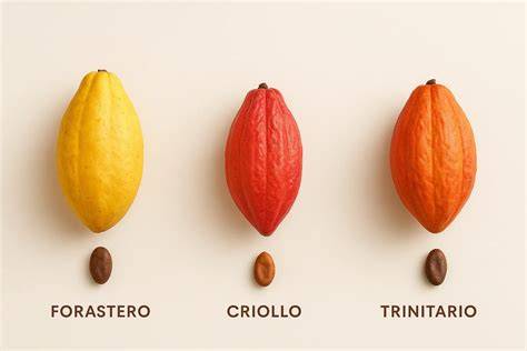 Vergleich der Kakaosorten: Criollo, Forastero, Trinitario