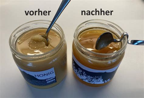 Vergleich flüssiger und kristallisierter Honig