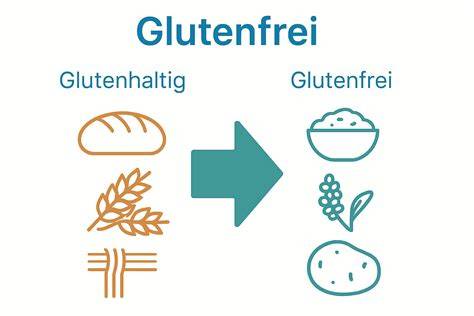 Vergleich glutenfreier und glutenhaltiger Zutaten
