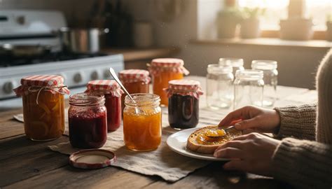 Vergleich industrieller und selbstgemachter Marmelade