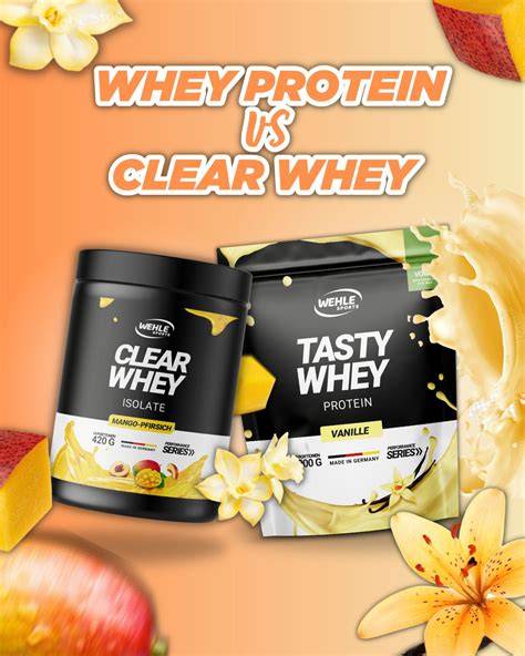 Vergleich verschiedener Clear Whey Marken und Geschmacksrichtungen