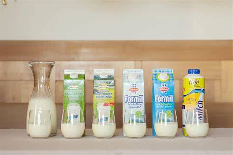 Vergleich verschiedener Milchsorten