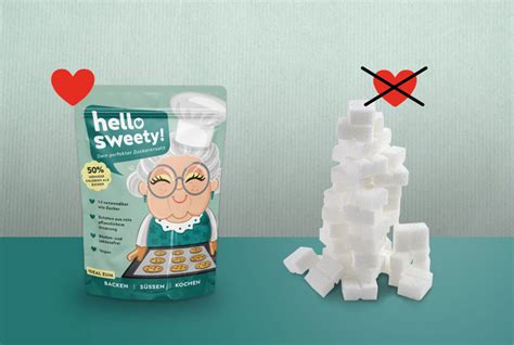 Vergleich von Zucker und dem Zuckerersatz „hello sweety“