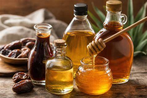 Vergleich von Zuckeralternativen: Dattelsirup, Honig, Ahornsirup, Agavendicksaft