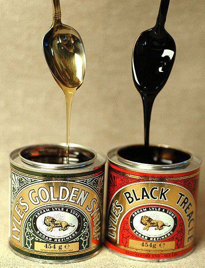 Vergleich zwischen Golden Syrup (Light Treacle) und Black Treacle