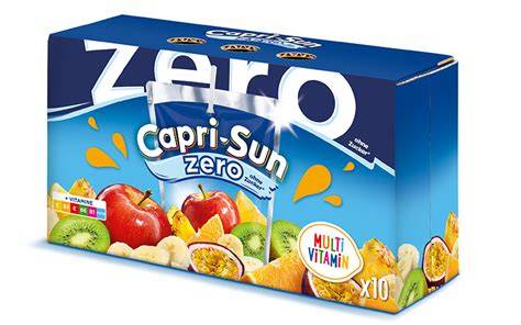 Vergleichsdiagramm: Zuckergehalt Capri Sun Klassik vs. Zero