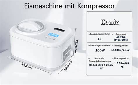 Vergleichsgrafik: Kompressor-Eismaschine vs. Eismaschine mit Kühlakku